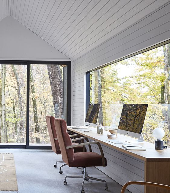 25 Inviting And Lovely Modern Country Home Offices DigsDigs