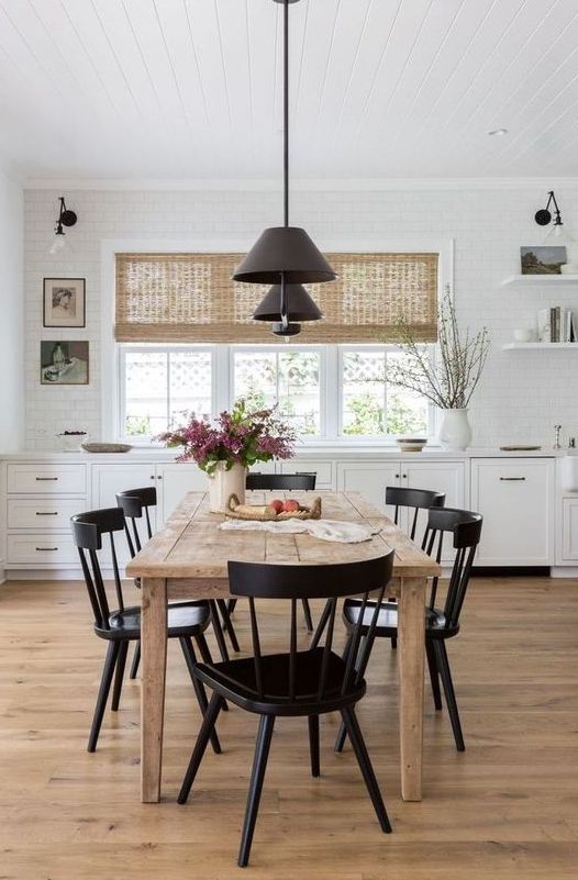 35 Cozy And Welcoming Modern Country Dining Rooms - DigsDigs