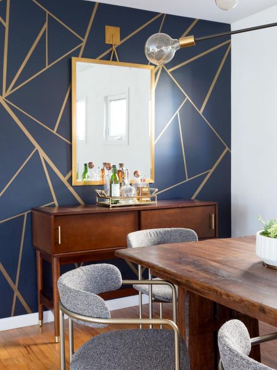 28 Stylish Navy Accent Walls For A Dramatic Accent DigsDigs