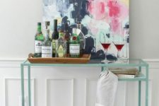 a practical IKEA hack to organize a bar car at your home