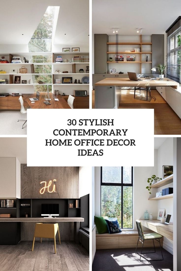 30 Stylish Contemporary Home Office Decor Ideas - DigsDigs