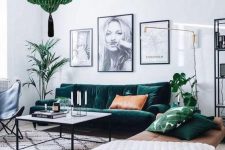 32 a chic black and white gallery wall in matching frames is a cool accent to the living room and is easy to recreate