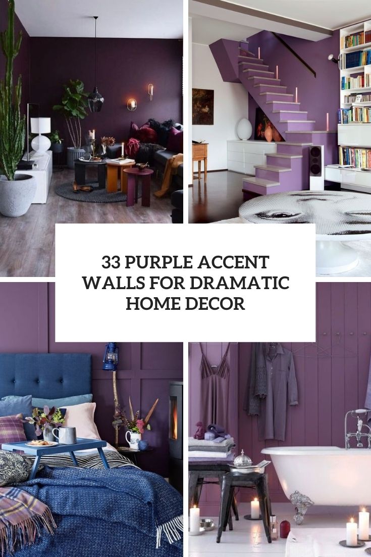 purple accent walls for dramatic home decor cover