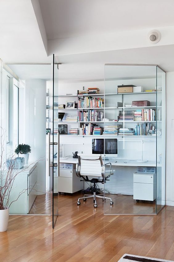 30 Stylish Contemporary Home Office Decor Ideas - DigsDigs