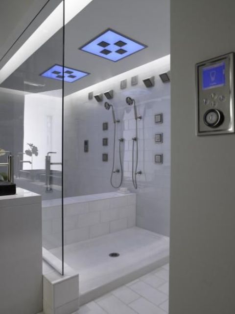 a high tech shower with a thermostat is a cool idea for a millennial bathroom as millennials love technology