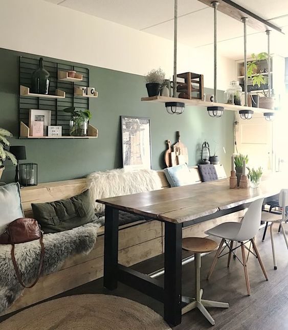 34 Beautiful And Inspiring Green Accent Walls - DigsDigs