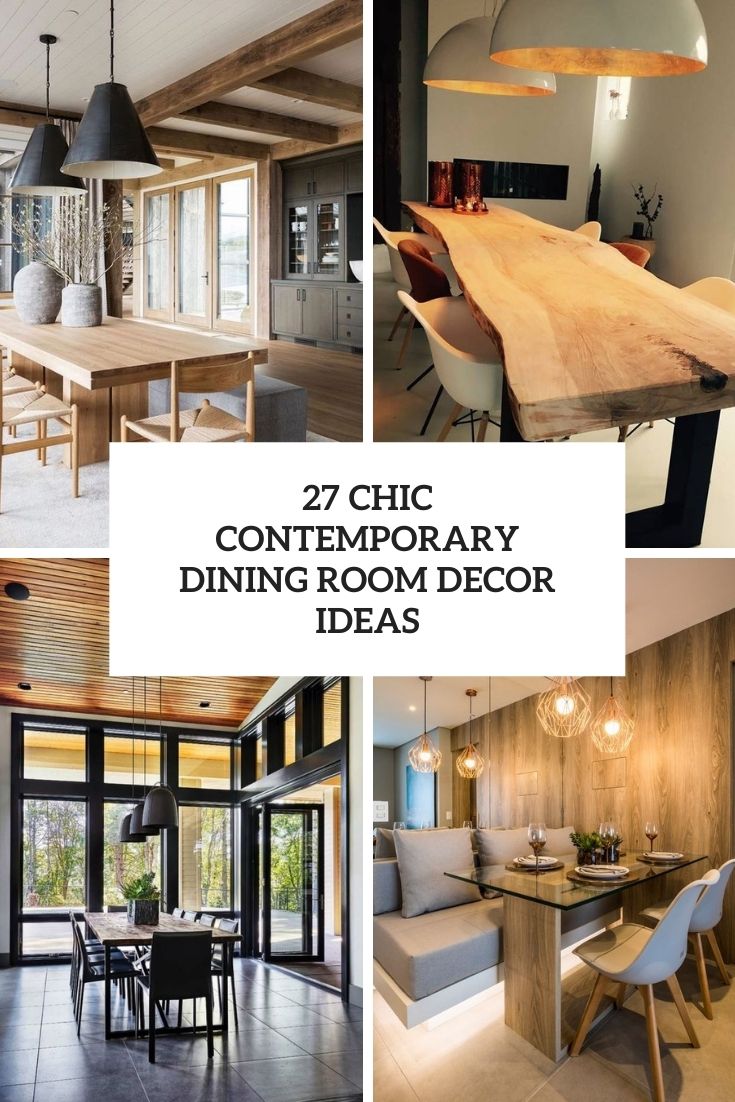 chic contemporary dining room decor ideas cover