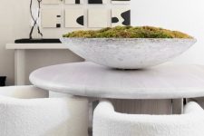 a moss bowl is a nice piece of contemporary decor