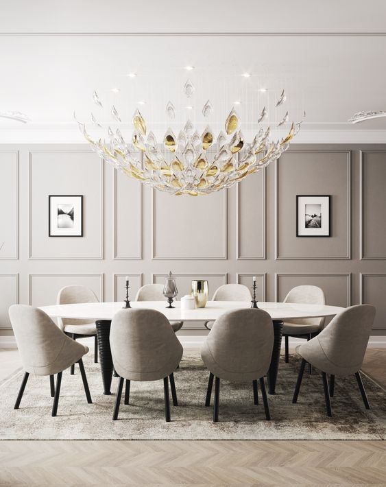 30 Calming Greige Dining Room Decor Ideas - DigsDigs