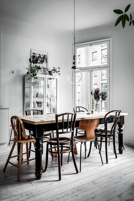a cozy scandinavian dining room design