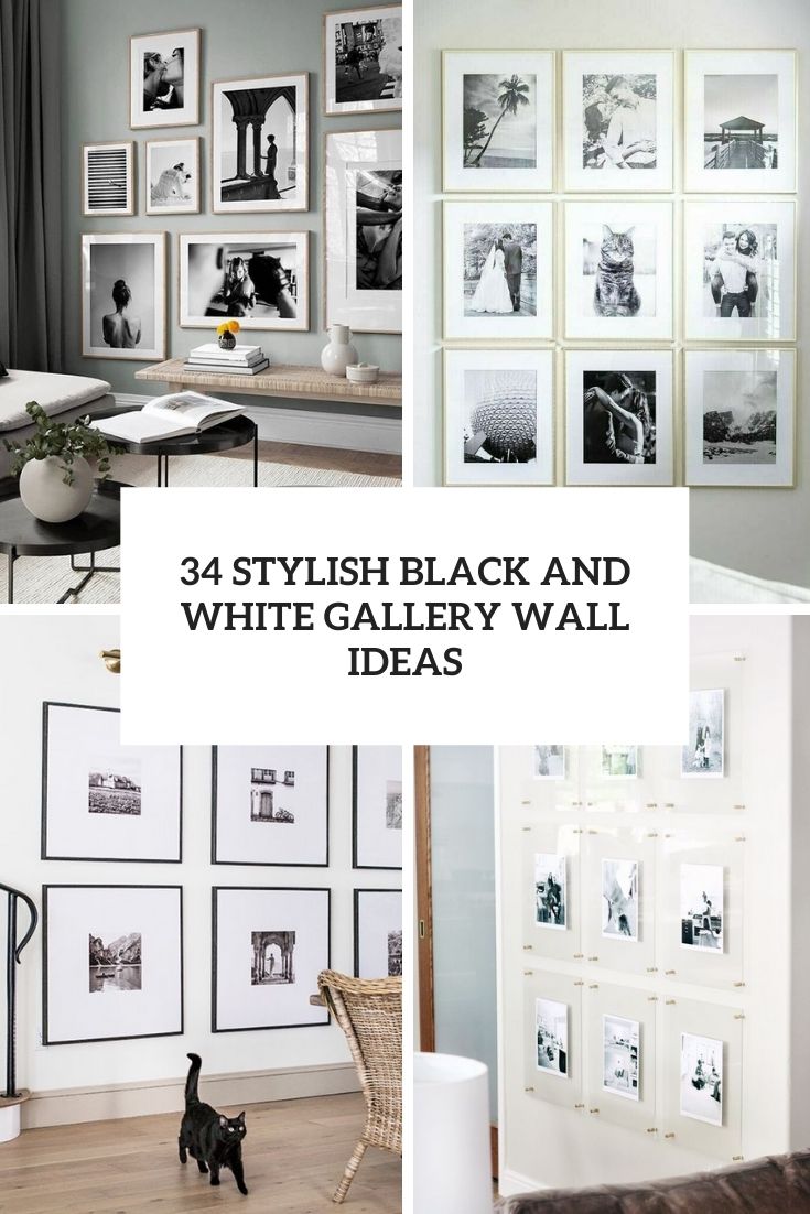 34 Stylish Black And White Gallery Wall Ideas - DigsDigs