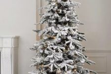 a cute flocked Christmas tree decor