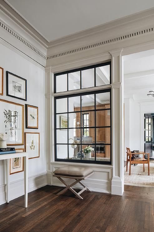 a timeless greige entryway design