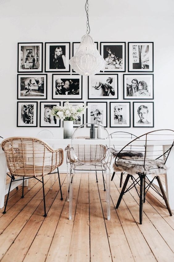 34 Stylish Black And White Gallery Wall Ideas - DigsDigs