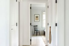 an all-neutral space with crown molding covering the doorways is a very cool solution for a modern or Scandinavian space