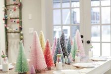 05 a bright bottle brush Christmas tree arrangement is always a gun and cool idea for the holidays