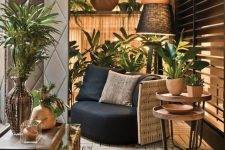 60 a real home oasis with lots of potted plants and done in natural colors with lots of wood is a lovely idea