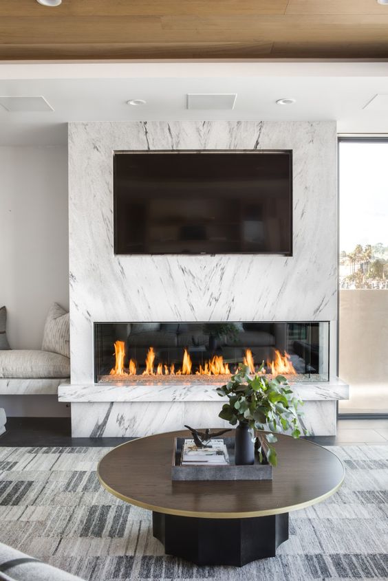 30 Gorgeous And Sophisticated Marble Fireplaces - Digsdigs