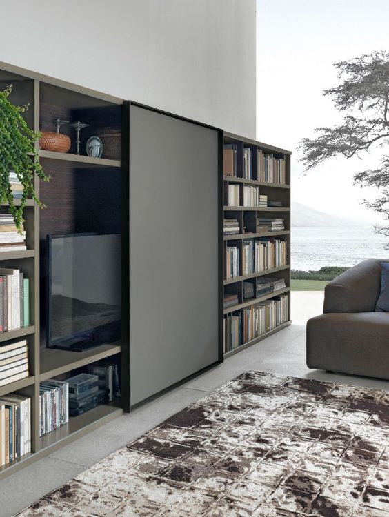 Tv cabinet with sliding doors to hide tv deals