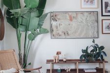 tropical leaves add a nice touch to any interior