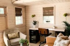 a cozy farmhouse office design