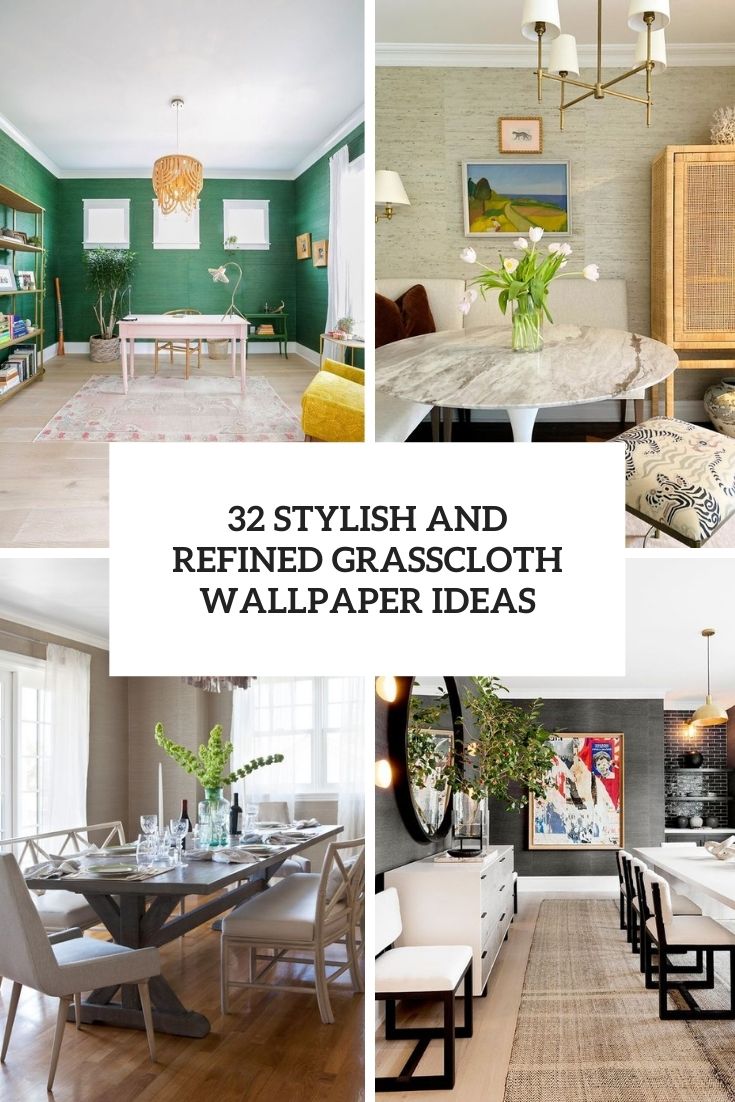 32 Stylish And Refined Grasscloth Wallpaper Ideas - DigsDigs