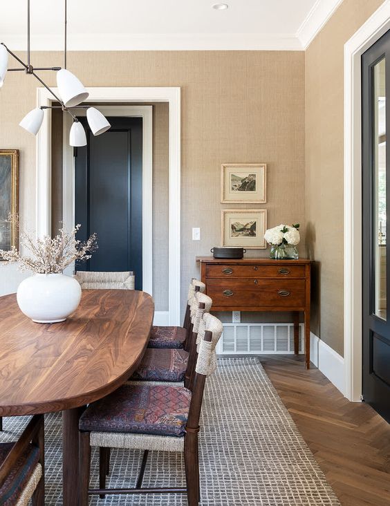 32 Stylish And Refined Grasscloth Wallpaper Ideas DigsDigs