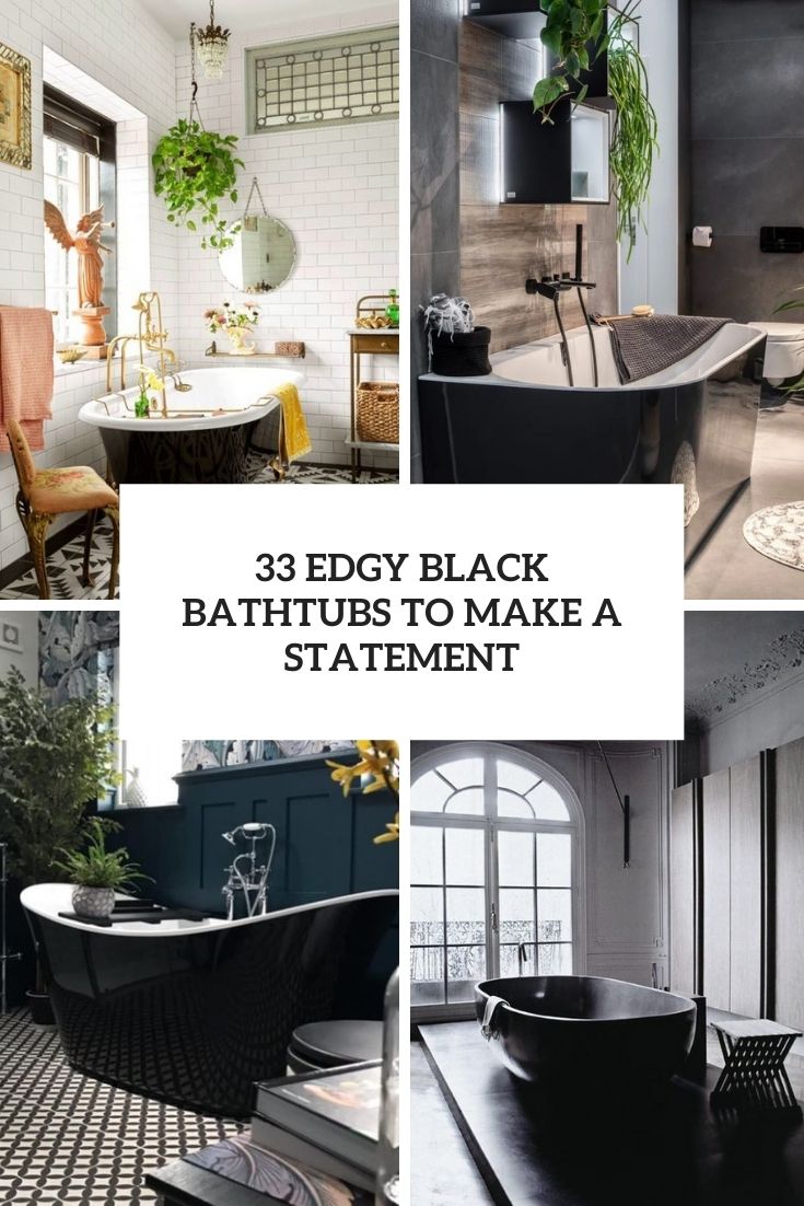 33 Edgy Black Bathtubs To Make A Statement