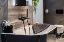 wood tiles works well in any bathroom