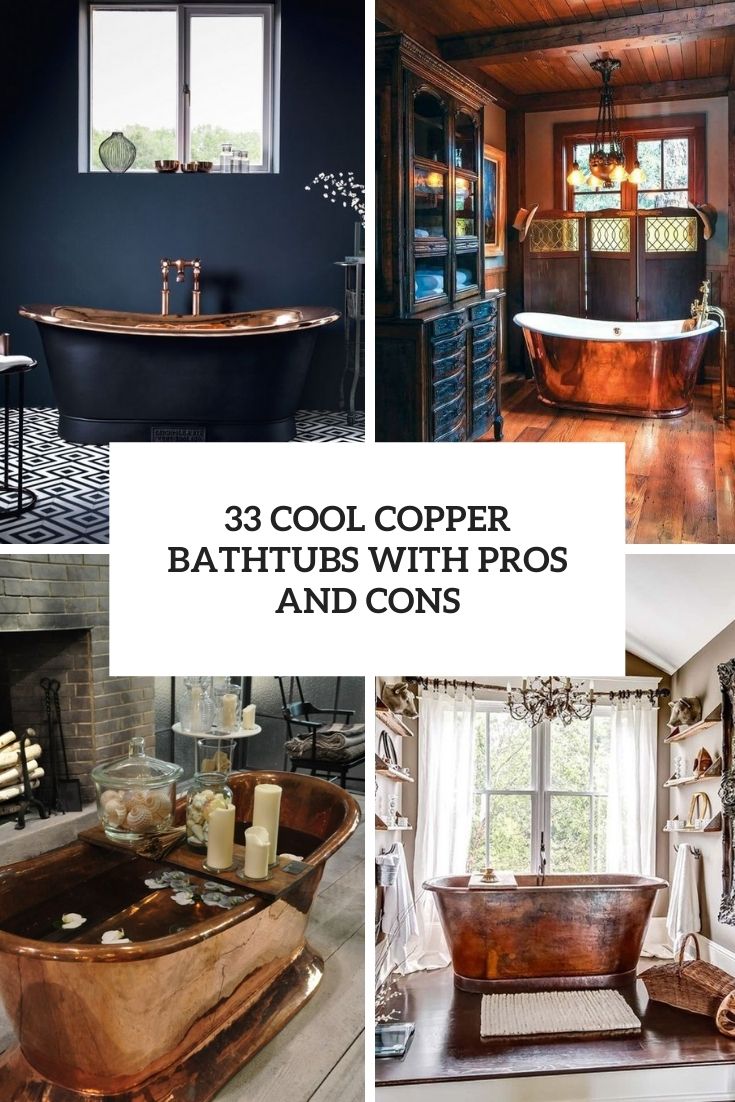 cool copper bathtubs with pros and cons cover