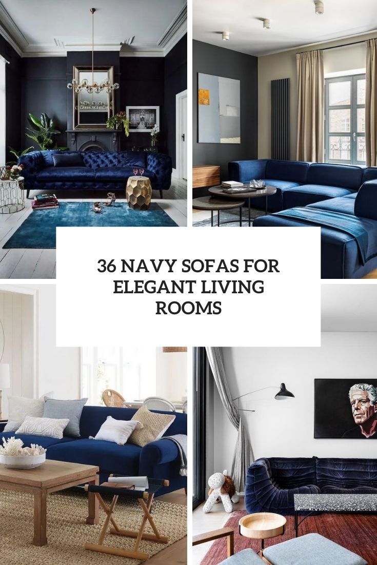 36 Navy Sofas For Elegant Living Rooms