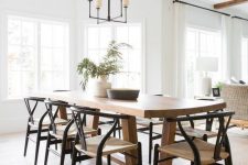 a stylish neutral dining space design