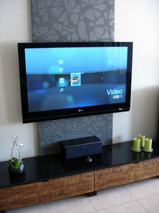 Wall Mounted TV with Hidden Wires Tutorial