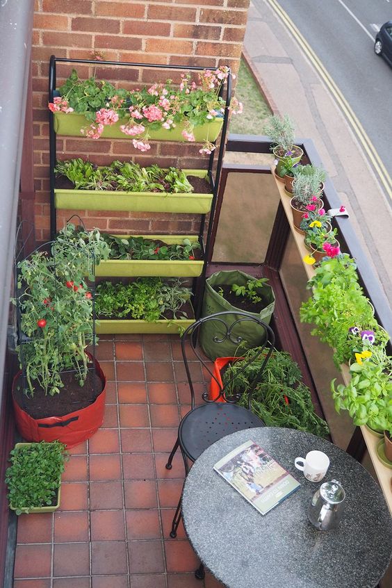a tiered vertical planter is a perfect solution for a balcony, and it works in any other small outdoor space, too a tiered vertical planter is a perfect solution for a balcony, and it works in any other small outdoor space, too