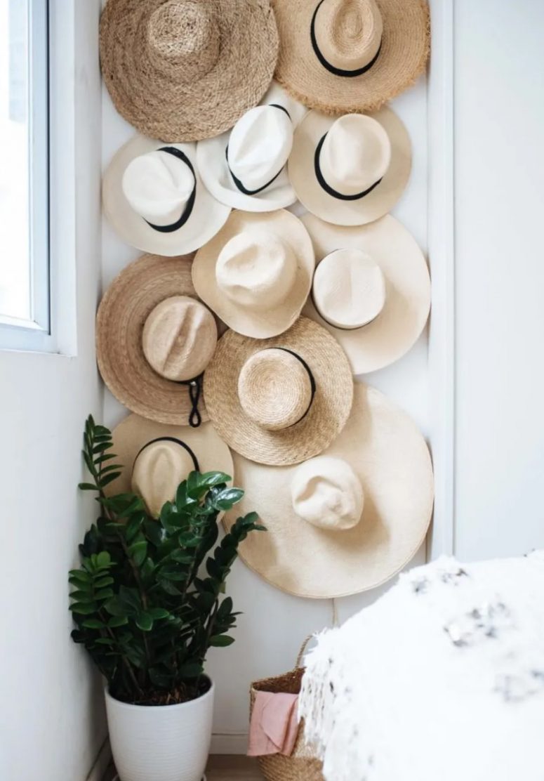 32 Stylish Ways To Display Your Hats - DigsDigs