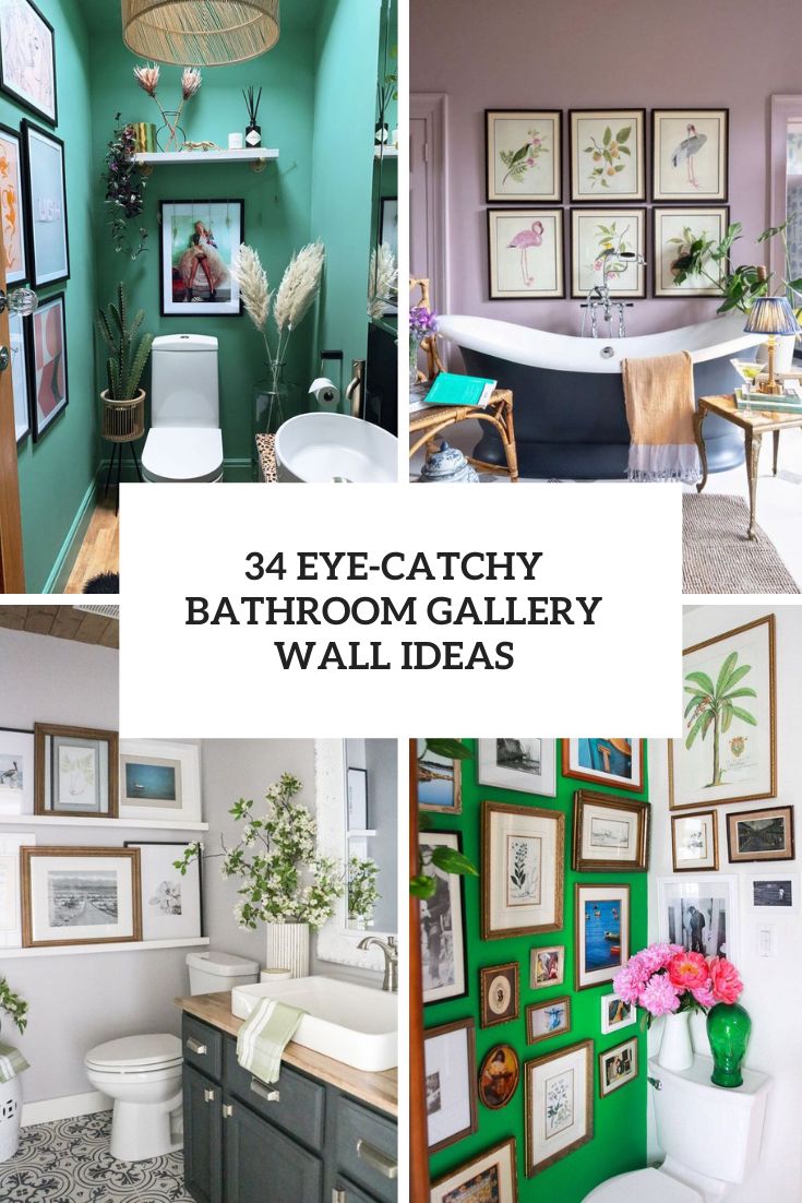eye catchy bathroom gallery wall ideas cover