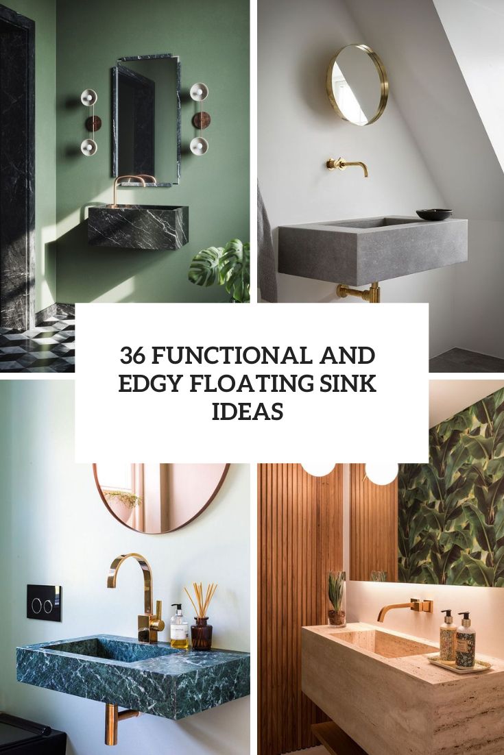 36 Functional And Edgy Floating Sink Ideas