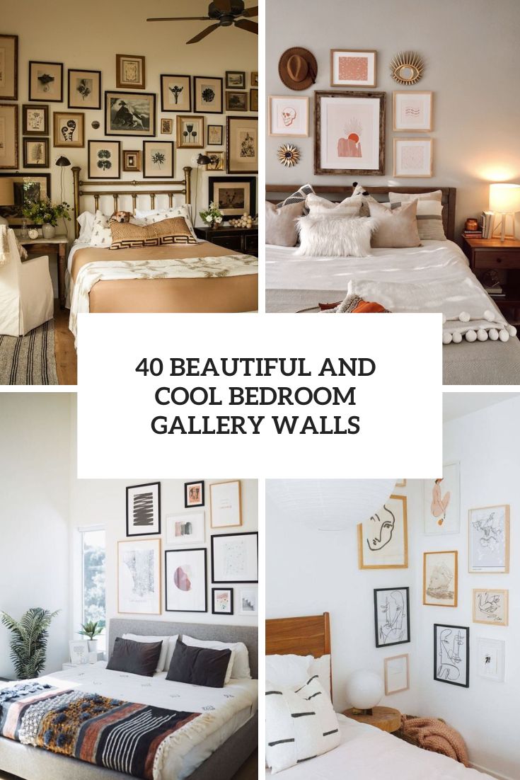 beautiful and cool bedroom gallery walls cover