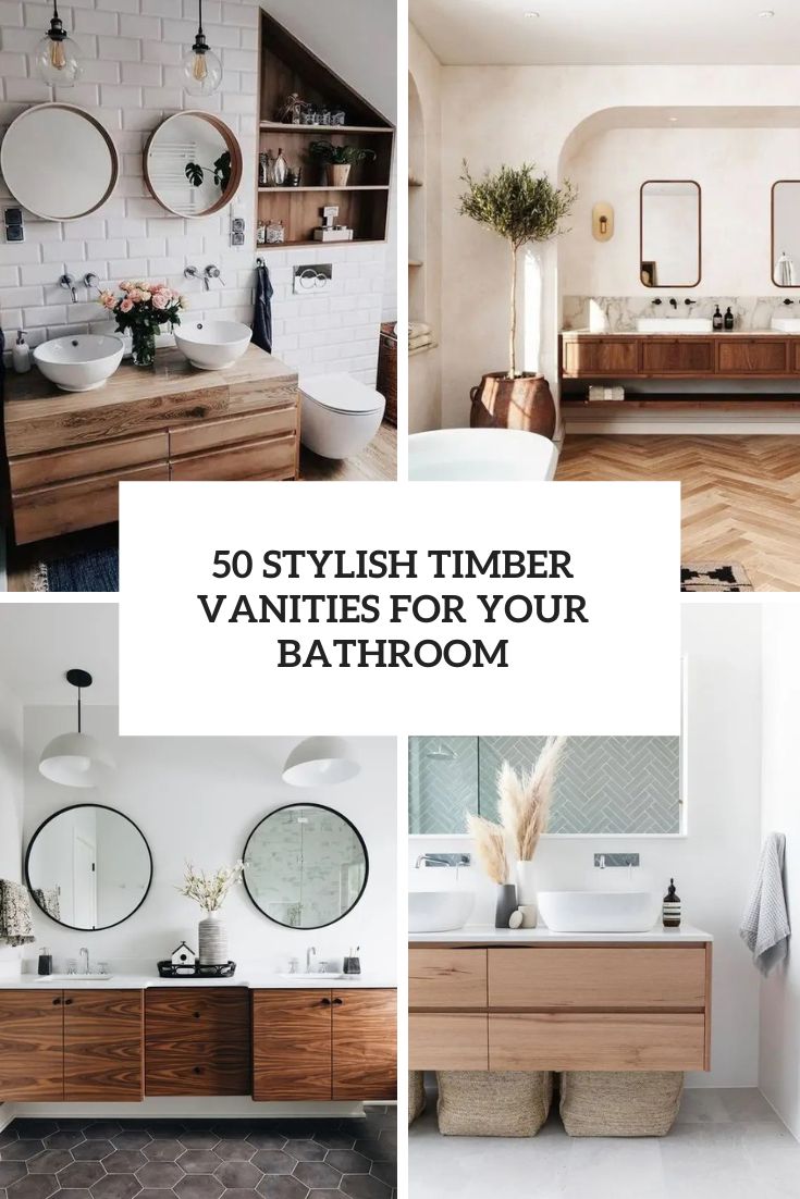 50 Stylish Timber Vanities For Your Bathroom