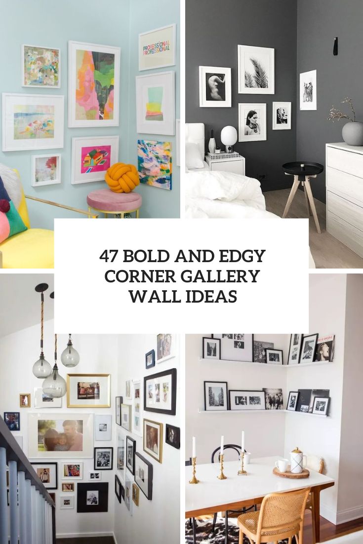 bold and edgy corner gallery wall ideas cover