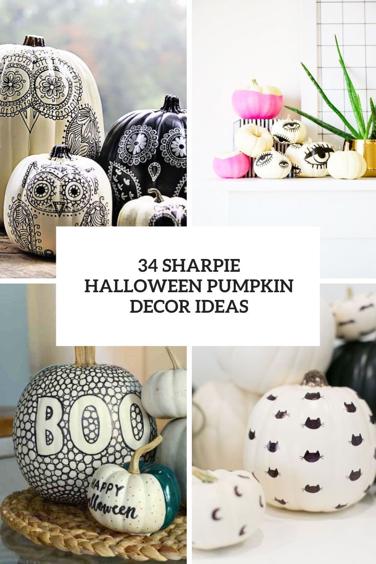 34 Sharpie Halloween Pumpkin Decor Ideas