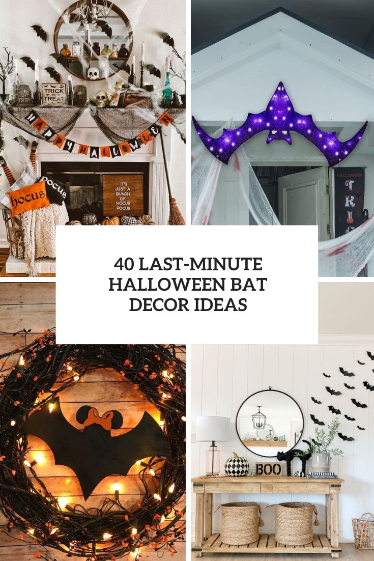 last minute halloween bat decor ideas cover