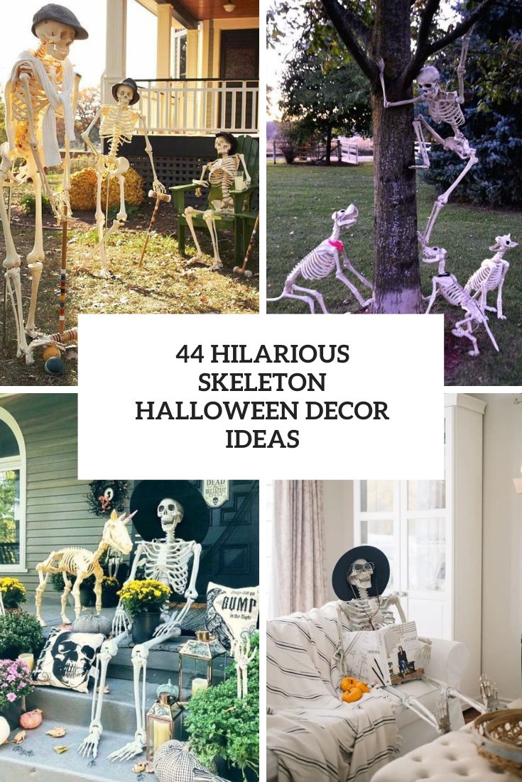 44 Hilarious Skeleton Halloween Decor Ideas