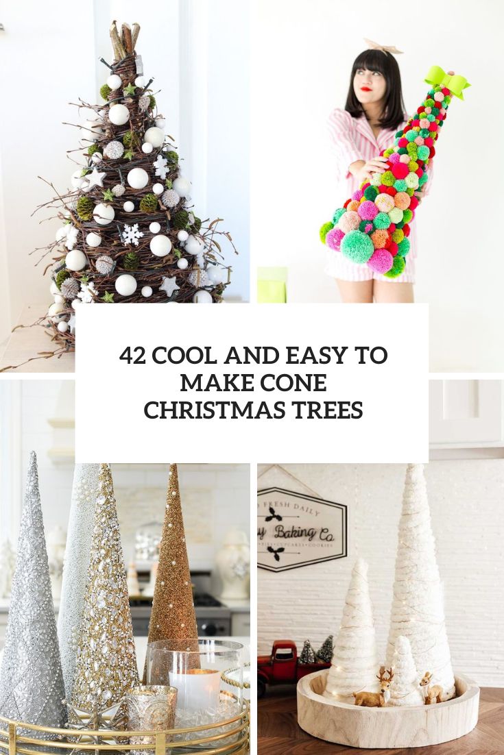 cool and easy to make cone christmas trees cover