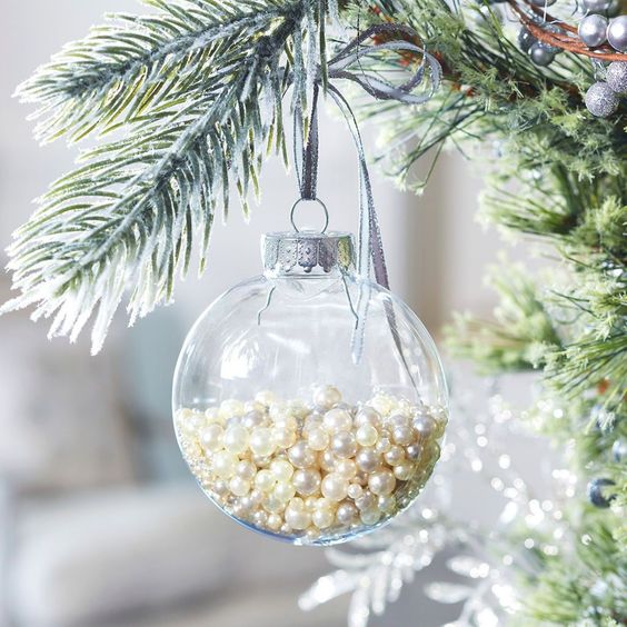 47 Clear Glass Christmas Ornament Decor Ideas DigsDigs