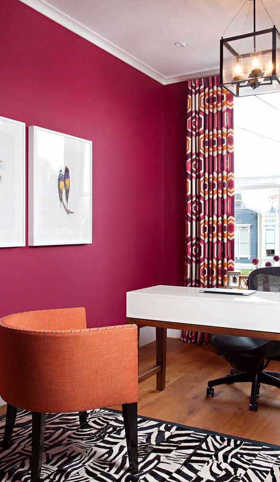 This Bold Magenta Home Office Will Inspire Your Work-From-Home Life