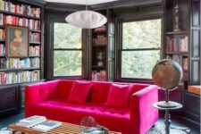 a stylish home library design