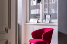 39 a single magenta chair like this one will make a bold statement and add color to the space easily