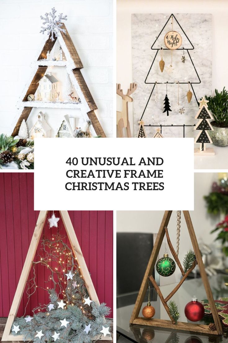 unusual and creative frame christmas trees cover