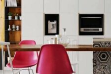 43 spruce up your neutral space with a couple of magenta chairs that will make your room colorful and trendy